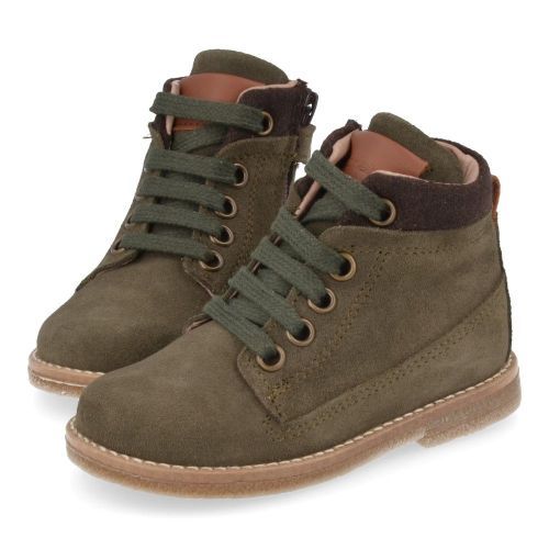 Banaline veterboot kaki Jongens (veterboots kaki suède - 25222505) - Junior Steps