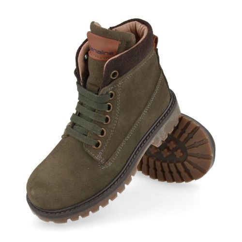 Banaline veterboot kaki Jongens (veterboots kaki suède - 25222506) - Junior Steps