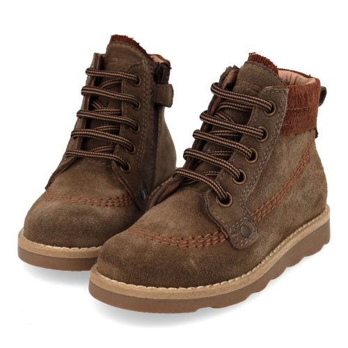 Banaline Bottines à lacets Kaki Garçons (36222526) - Junior Steps