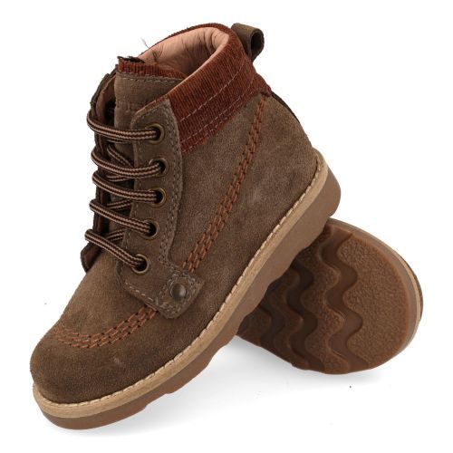 Banaline Bottines à lacets Kaki Garçons (36222526) - Junior Steps