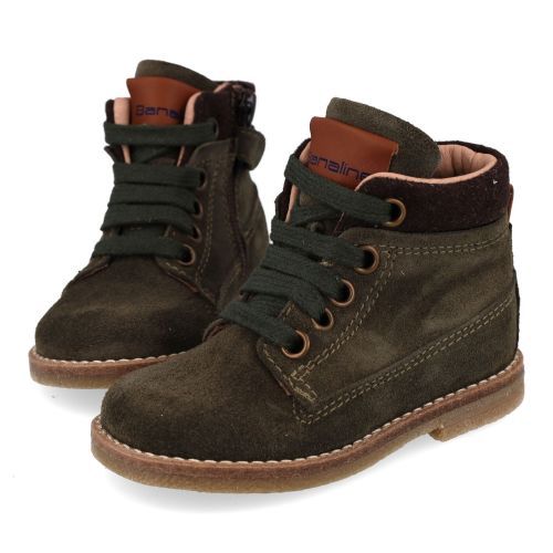 Banaline Bottines à lacets Kaki Garçons (36222530) - Junior Steps