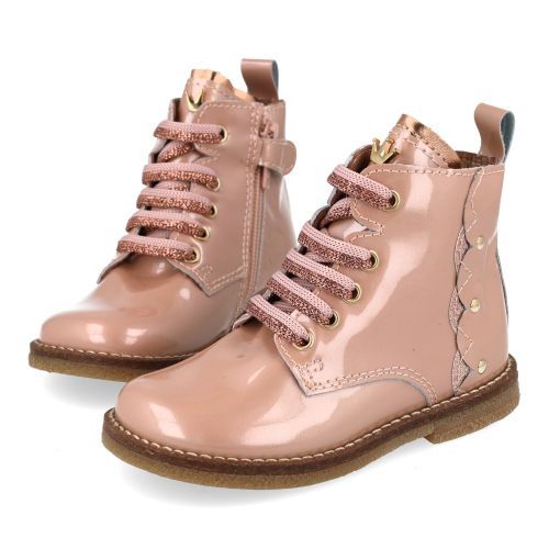 Banaline veterboot roze Meisjes (veterboots roze lakleder - 36222010) - Junior Steps