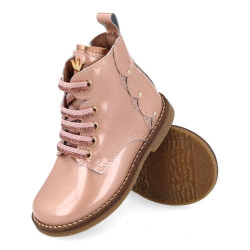 Banaline veterboot roze Meisjes (veterboots roze lakleder - 36222010) - Junior Steps