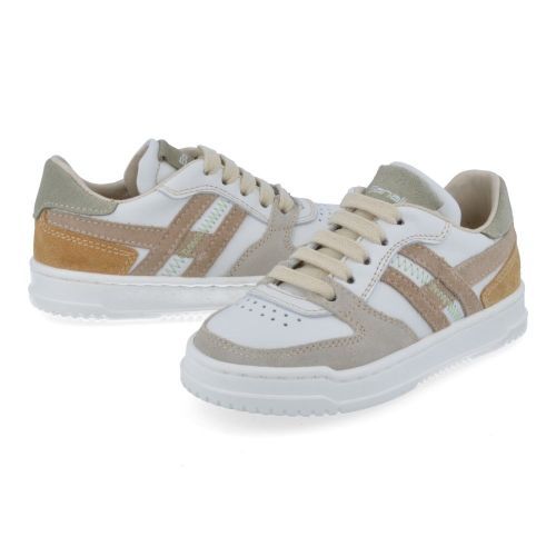 Banaline sneakers wit Jongens (wit beige jongenssneakers - 26122511) - Junior Steps