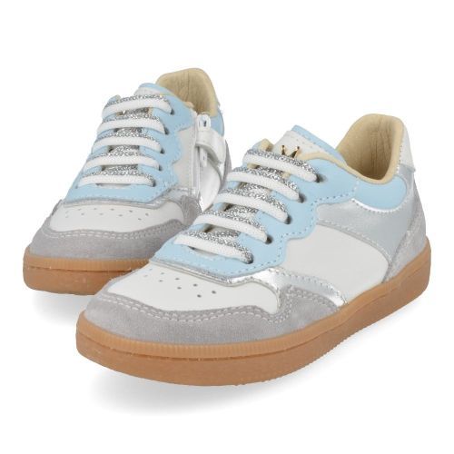 Banaline sneakers lichtblauw Meisjes ( - wit blauwe sneaker25122015) - Junior Steps