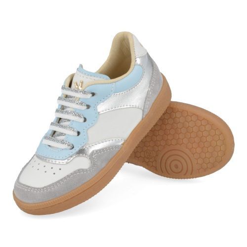 Banaline sneakers lichtblauw Meisjes ( - wit blauwe sneaker25122015) - Junior Steps