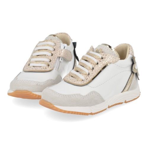 Banaline sneakers ecru Meisjes ( - wit sneakertje met strikje25122040) - Junior Steps