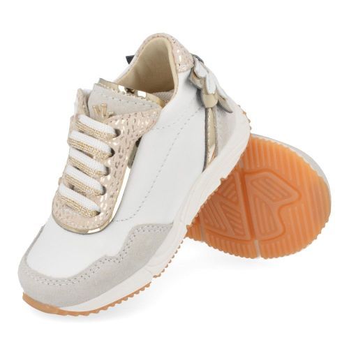 Banaline sneakers ecru Meisjes ( - wit sneakertje met strikje25122040) - Junior Steps