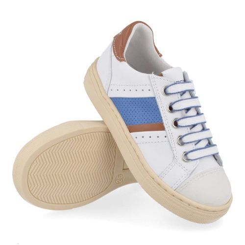 Banaline sneakers wit Jongens ( - witte sneaker met blauw24122506) - Junior Steps