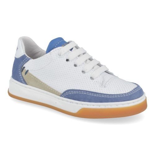 Banaline sneakers wit Jongens ( - witte sneaker met blauw24122545) - Junior Steps