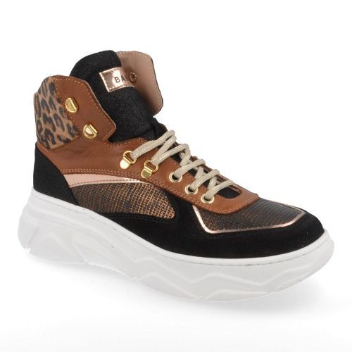 Banaline sneakers Zwart Meisjes ( - zwarte sneaker met leopard21222095) - Junior Steps