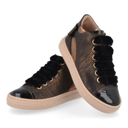 Banaline sneakers Zwart Meisjes ( - zwarte sneaker met strikje22222031) - Junior Steps