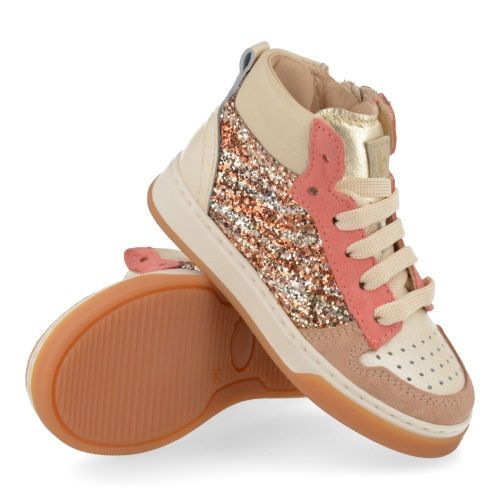 Beberlis sneakers beige Meisjes ( - beige sneaker met glitter24276-A) - Junior Steps