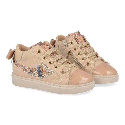 Beberlis sneakers beige Meisjes ( - beige sneaker met strikje24279-B) - Junior Steps