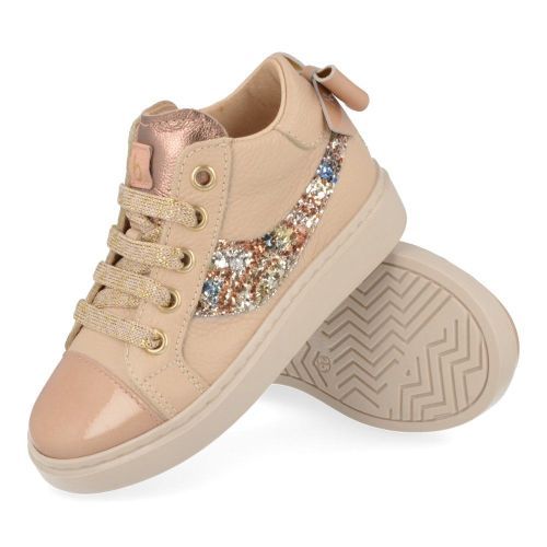 Beberlis sneakers beige Meisjes ( - beige sneaker met strikje24279-B) - Junior Steps