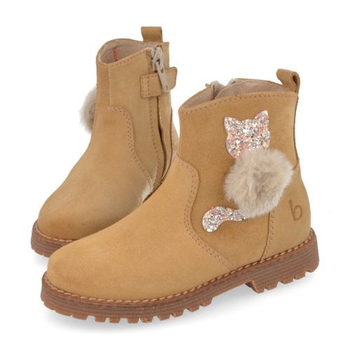 Beberlis laarzen kort beige Meisjes (Beige suéde kortlaarsje - 24746-A) - Junior Steps