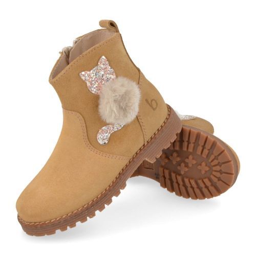 Beberlis laarzen kort beige Meisjes (Beige suéde kortlaarsje - 24746-A) - Junior Steps