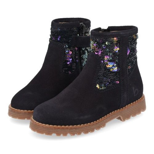 Beberlis laarzen kort blauw Meisjes (Blauw kortlaarsje met pailletten - 24733) - Junior Steps