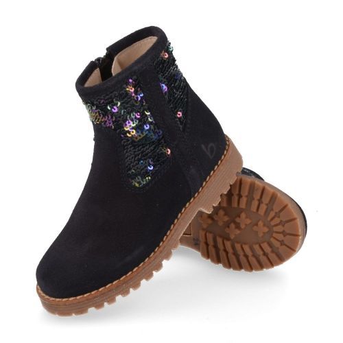 Beberlis laarzen kort blauw Meisjes (Blauw kortlaarsje met pailletten - 24733) - Junior Steps