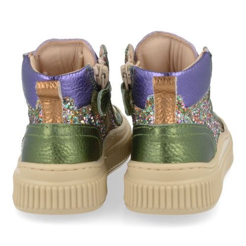 Beberlis sneakers brons Meisjes ( - brons groene sneaker met bescherm top24271-B) - Junior Steps