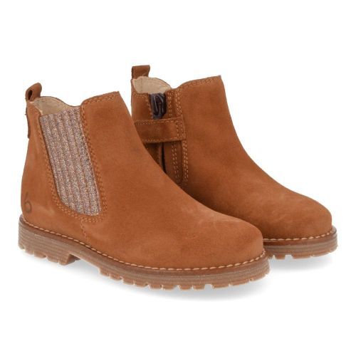 Beberlis laarzen kort cognac Meisjes (cognac kortlaarsje met elastiek - 23480-W25-C) - Junior Steps