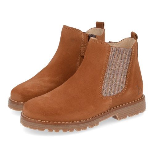 Beberlis laarzen kort cognac Meisjes (cognac kortlaarsje met elastiek - 23480-W25-C) - Junior Steps