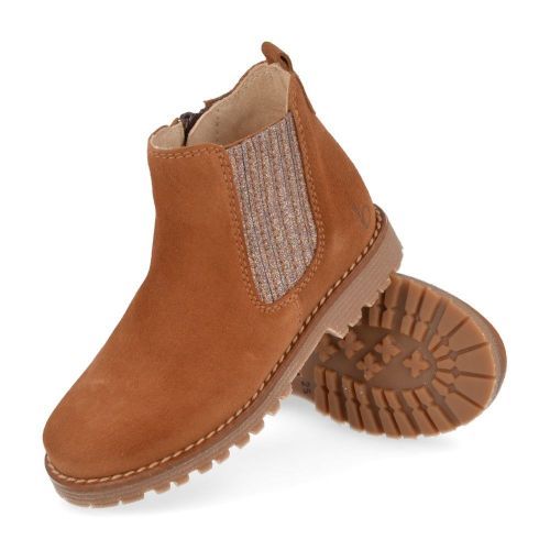 Beberlis laarzen kort cognac Meisjes (cognac kortlaarsje met elastiek - 23480-W25-C) - Junior Steps
