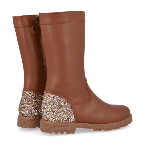 Beberlis laarzen cognac Meisjes (cognac laars met glitter accent - 24244-C) - Junior Steps