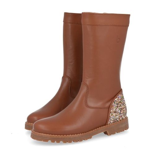 Beberlis laarzen cognac Meisjes (cognac laars met glitter accent - 24244-C) - Junior Steps
