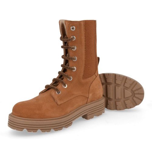 Beberlis veterboot cognac Meisjes ( - cognac lange veterbottine23489B) - Junior Steps