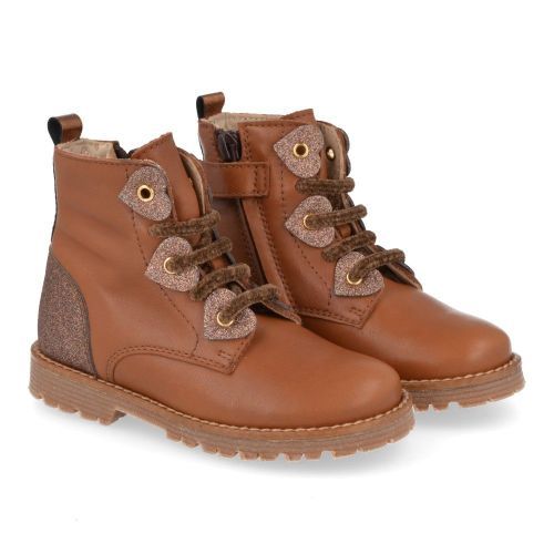 Beberlis Bottes à lacets cognac Filles (23471-W24) - Junior Steps