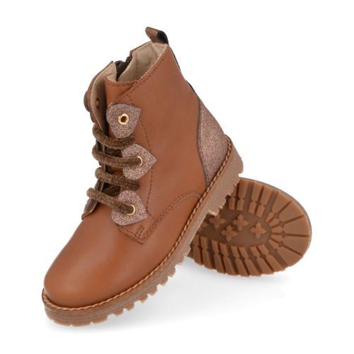 Beberlis Bottes à lacets cognac Filles (23471-W24) - Junior Steps