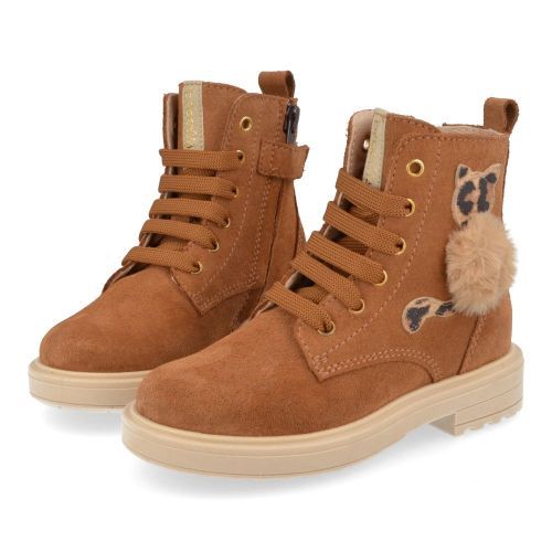 Beberlis Botte à lacets cognac Filles (24754) - Junior Steps