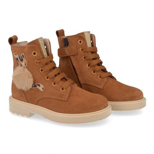 Beberlis Botte à lacets cognac Filles (24754) - Junior Steps
