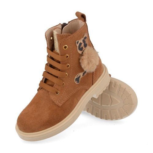 Beberlis Botte à lacets cognac Filles (24754) - Junior Steps