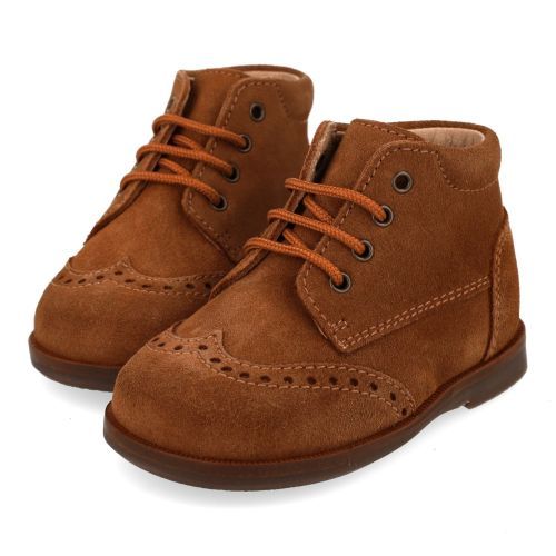 Beberlis veterschoen cognac  (cognac veterschoentje  - 23550-A) - Junior Steps