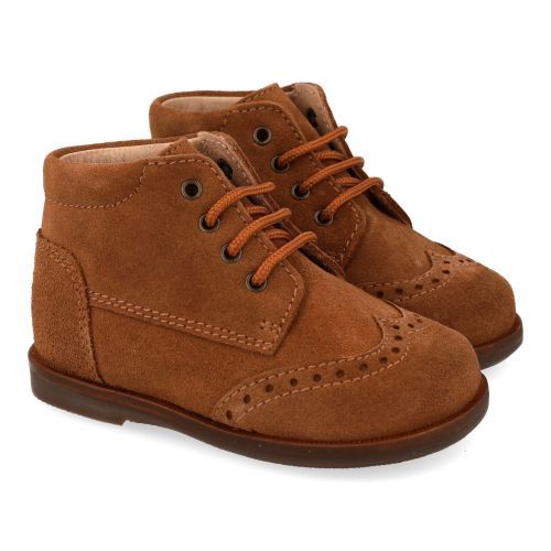 Beberlis veterschoen cognac  (cognac veterschoentje  - 23550-A) - Junior Steps