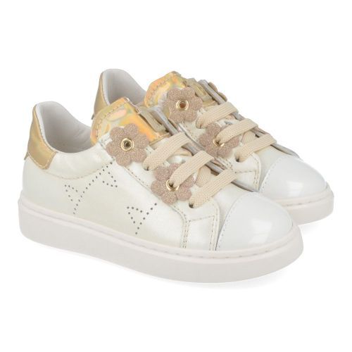 Beberlis sneakers ecru Meisjes ( - ecru sneaker met glitter24498-C) - Junior Steps