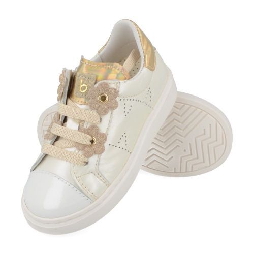 Beberlis sneakers ecru Meisjes ( - ecru sneaker met glitter24498-C) - Junior Steps