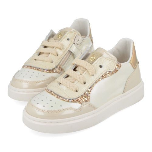 Beberlis sneakers ecru Meisjes ( - ecru sneaker met glitter24499) - Junior Steps