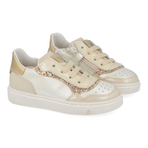 Beberlis sneakers ecru Meisjes ( - ecru sneaker met glitter24499) - Junior Steps