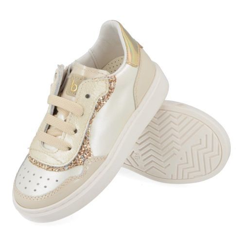 Beberlis sneakers ecru Meisjes ( - ecru sneaker met glitter24499) - Junior Steps