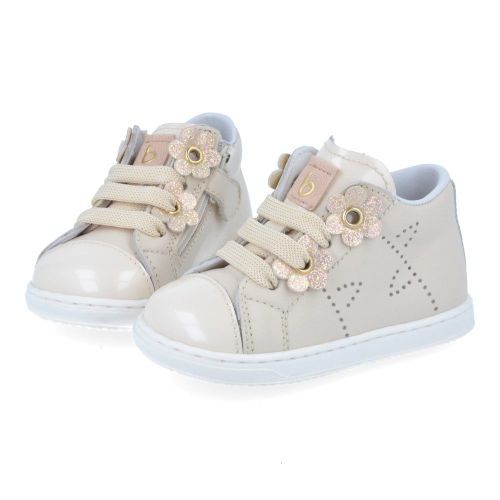 Beberlis veterschoen ecru Meisjes (ecru sneakertje - 24481) - Junior Steps