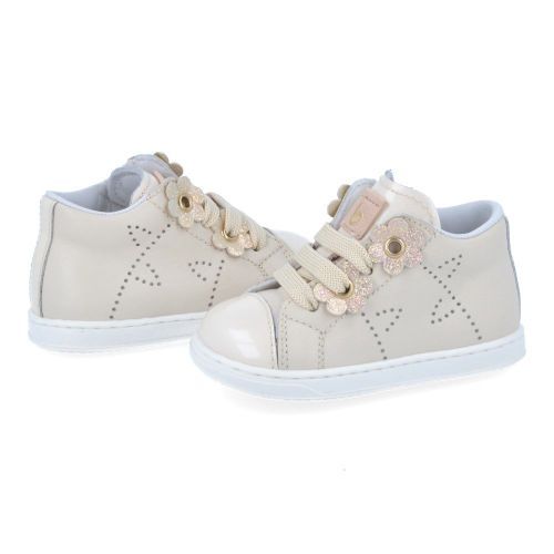 Beberlis veterschoen ecru Meisjes (ecru sneakertje - 24481) - Junior Steps