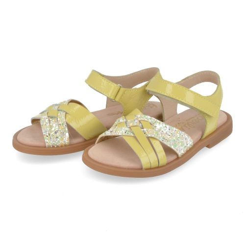 Beberlis sandalen geel Meisjes ( - geel sandaal met glitter24453) - Junior Steps