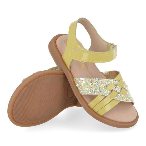 Beberlis sandalen geel Meisjes ( - geel sandaal met glitter24453) - Junior Steps