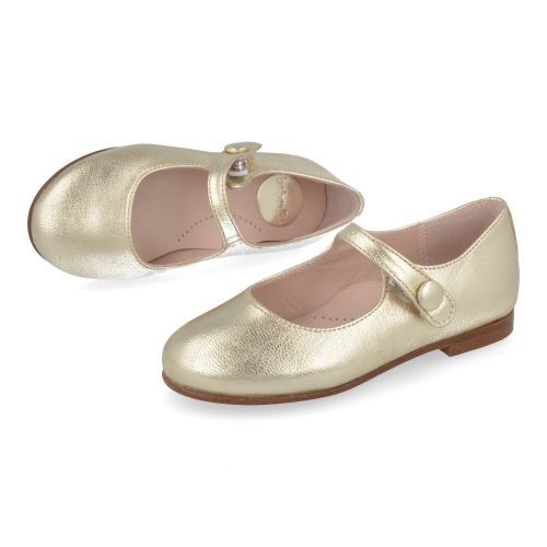 Beberlis ballerina GOUD Meisjes ( - goud metallic leder ballerina24342-A) - Junior Steps