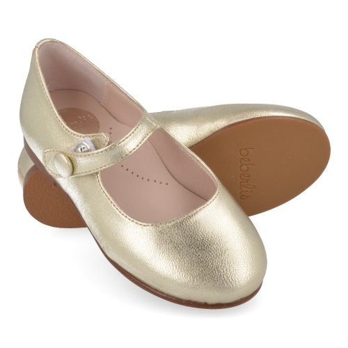 Beberlis ballerina GOUD Meisjes ( - goud metallic leder ballerina24342-A) - Junior Steps