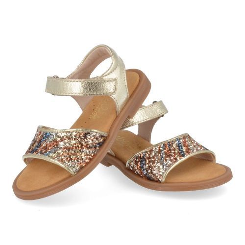 Beberlis sandalen GOUD Meisjes ( - gouden sandaal met glitter23765-B) - Junior Steps