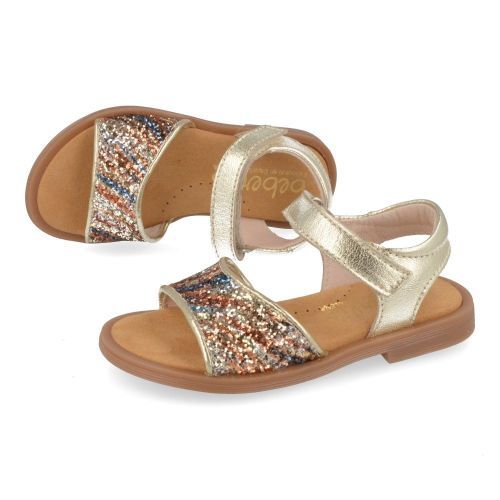 Beberlis sandalen GOUD Meisjes ( - gouden sandaal met glitter23765-B) - Junior Steps